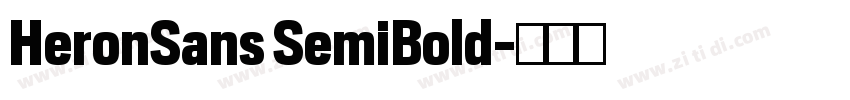 HeronSans SemiBold字体转换